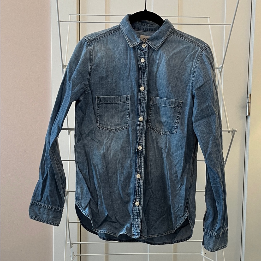 J. Crew Indigo Button Down Shirt